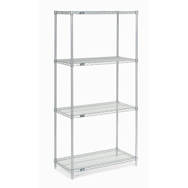 Nexel Wire Shelving, Poly-Z-Brite, 36W x 14D x 74H 14367Z - main